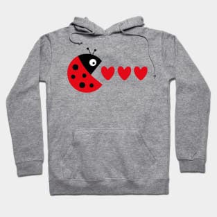 Ladybug packman - funny valentine design Hoodie